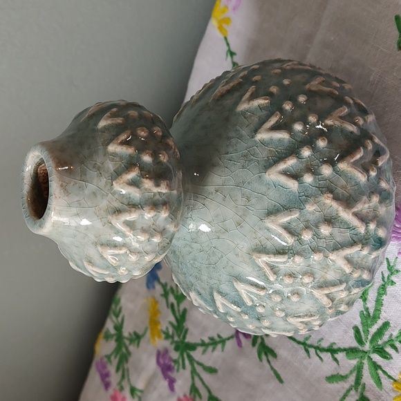 Glass beachy bottle decor 6" high 14" widest girth - Picture 2 of 4